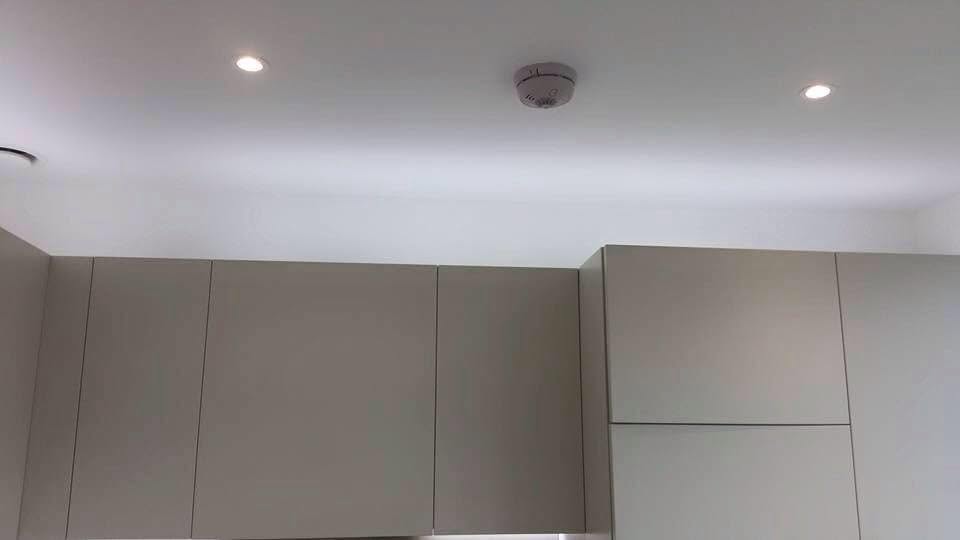 Recessed kitchen ceiling spotlights installed by J Burton Electrical