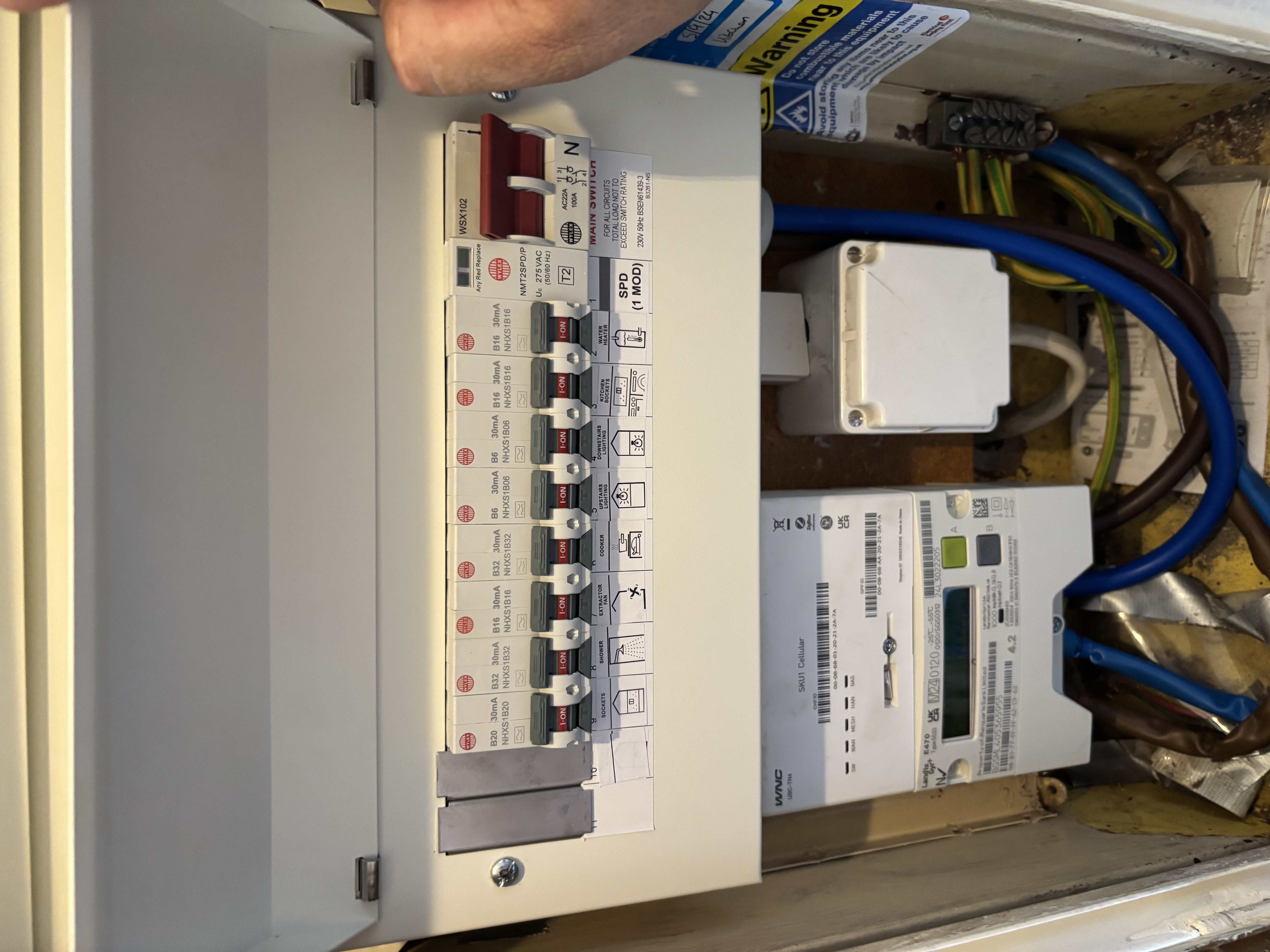 Consumer unit electrical work